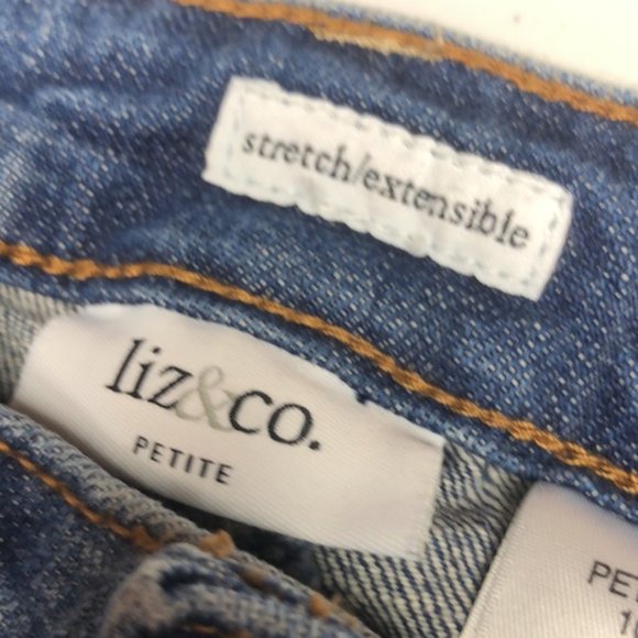 LIKE NEW LIZ & CO DENIM CAPRIS 10/30x18 ⭐️ - Picture 5 of 9